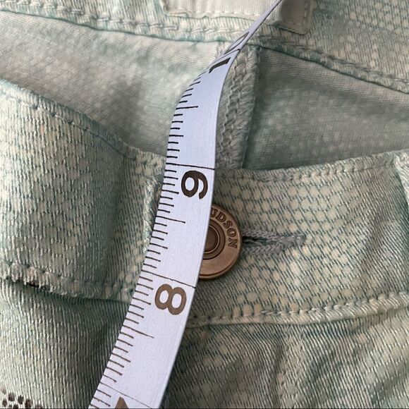 Hudson Nico Midrise Super Skinny Jeans, mint green/black python print sz 26 - Picture 10 of 11